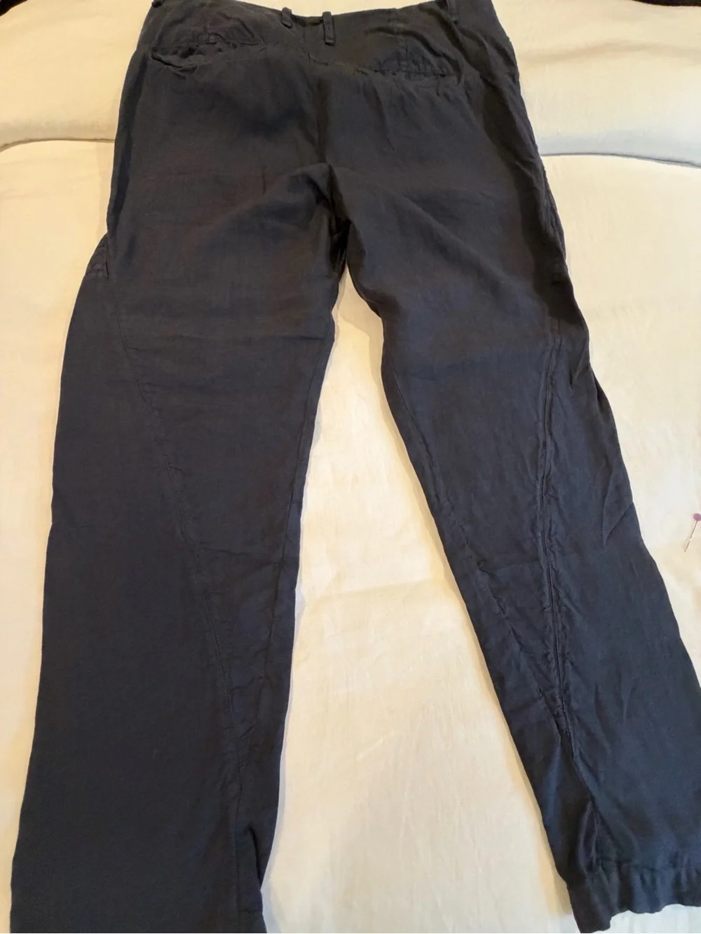 Men's Lightweight Navy Linen Pants
